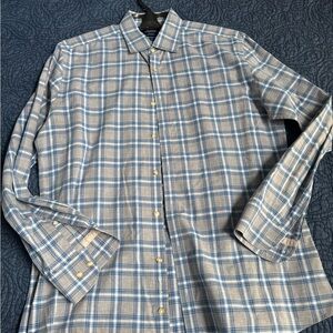 Men's Blue Plaid Shirt